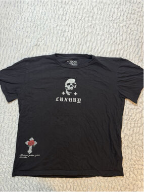 Taco Tuesday Men's Black Skull Graphic Print Crew Neck Short Sleeve T-Shirt XL